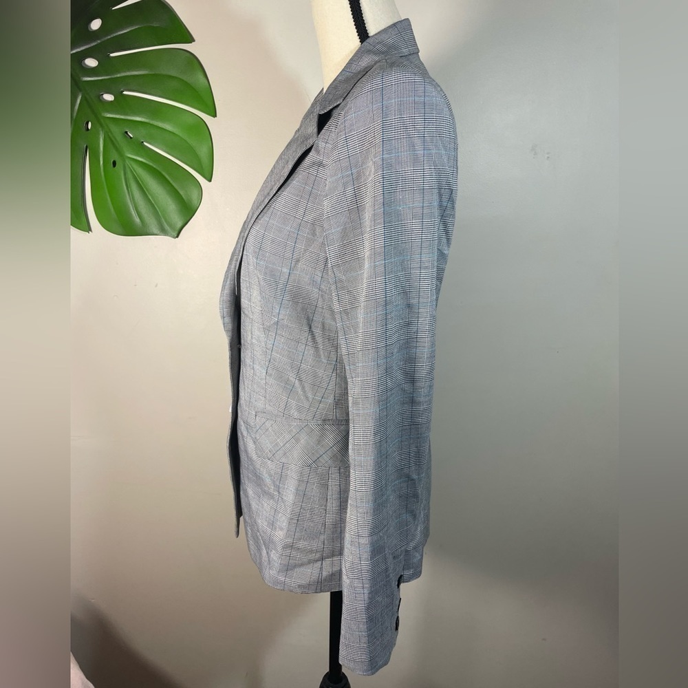 Yumi Kim NWOT Grey & Blue Plaid Blazer Size Small - Picture 3 of 15